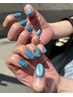 《naturalで自爪のような長さだし+ 《magnet nail（マグネットネイル》| 