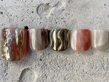 フリークネイル(FREAK Nail)/テラコッタニュアンスFOOT¥10000