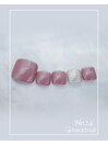 カラー、ラメ、細フレンチ