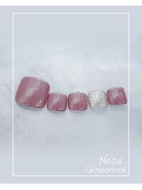 カラー、ラメ、細フレンチ