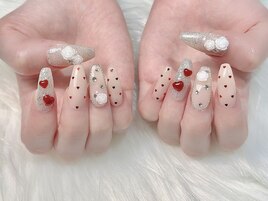 beige×silver×ドット×rose.