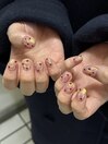 うねうねストーンミラーネイル