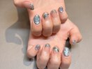 紫陽花ネイル