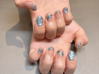 アトリエ ツメ(atelier TsuMe)/紫陽花ネイル