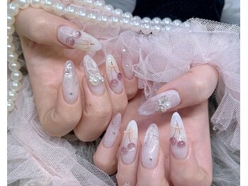 さくらんぼネイル 春ネイル 