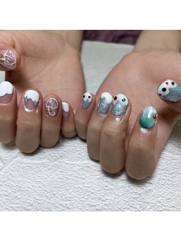 シーディーエム(cdm)/クリームソーダ 梅雨ネイル