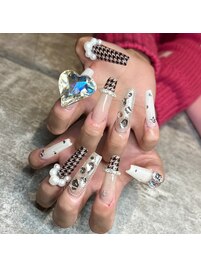 千鳥柄ネイル