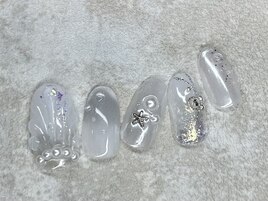 8月定額　マーメイドネイル