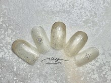 アイヴィー(IVY)/フレンチネイル/ラメ/ビジュー