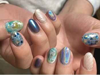 カーティシーネイルズ(curtisii NAILS)/海と青