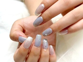 シ ベル 梅田茶屋町店 ネイル(Ci belle)/韓国っぽネイル/ブルージュ