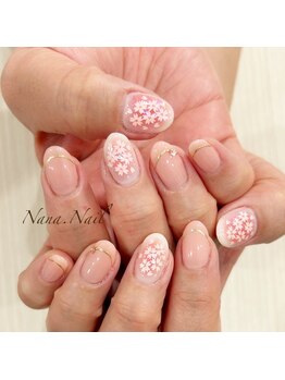 ナナネイル(Nana.Nail)/春にぴったりのチークネイル