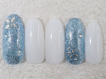 リノ ネイル(Rino nail)/１月新作スノーブルー801o1