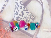 ネイルサロン&スクール ジーナ(GINA)/カラフルレオパードネイル