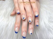 リームサロン 池袋店(LYYM SALON)/ブルーフレンチにハートを添えて