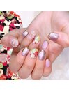 3D&ペイントフラワーネイル
