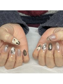 バレンタインネイル