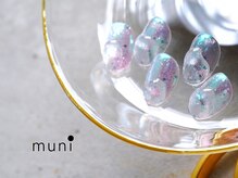 ムニネイル 心斎橋(muni NAIL)/オーロラぷっくりネイル