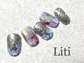 No.131 ART（B） 花ネイル