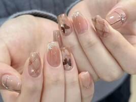 冬の雰囲気チェックネイル