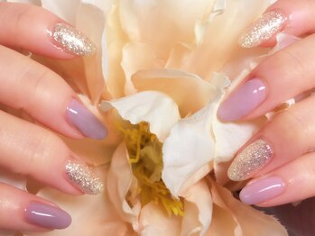 アイリッシュネイル 久屋大通店(Irish Nail)/パープル×ラメネイル