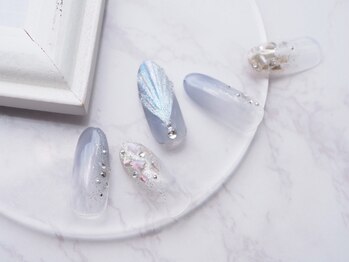 ネイル スパ ココプラス(Nail spa Cocoplus)/大人上品なマーメイドネイル