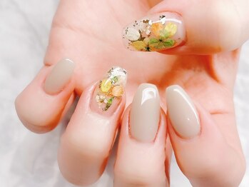 ワンカラー＋ドライフラワー春♪