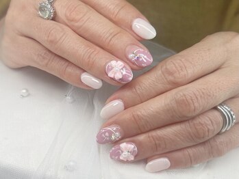 ジョアネイル(JOA Nail)/春ネイル/花/リボン/可愛い系