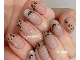 ヒョウ柄　秋ネイル　冬ネイル