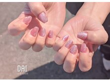 アークヘアーダイ ネイル アンド アイラッシュ(ARK HAIR DAI)/ピンクフラッシュネイル