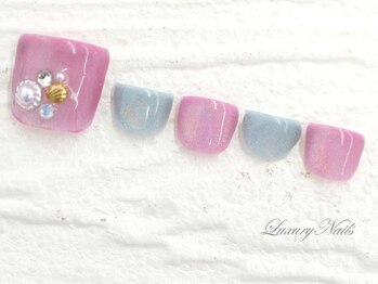 ラグジュアリーネイルズ アカバネ(Luxury Nails Akabane)/夏*キラキラNail