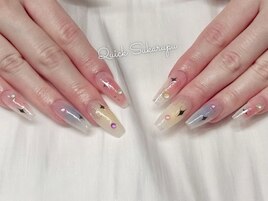 カラフルチークネイル