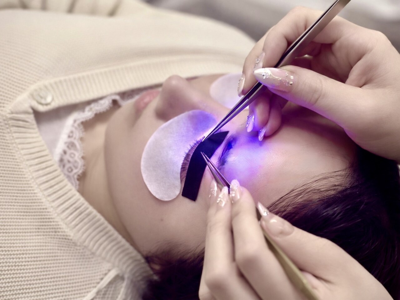 【LEDマツエク】ledフラットラッシュ120本 \6500