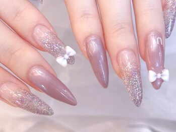 デコール 心斎橋(DECOR)/ポイントリボンネイル