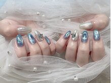 センシー ネイル スタジオ(Sensy Nail Studio)/ハート×ギャラクシーマグネット