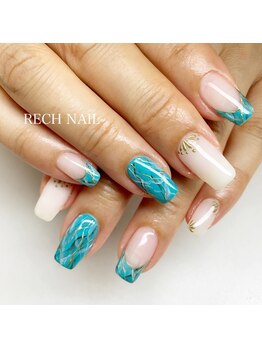 レッシュネイル サロンアンドスクール(RECH NAIL salon&school)/ターコイズカラー