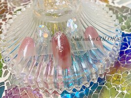 塗りかけ、ラメ、ニュアンス