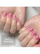 ネイルズガーデン(NAILS GARDEN)/シンプルピンクネイル