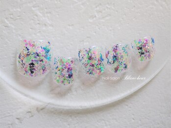 ネイルサロン ブランシュール(Nail Salon Blancheur)/フット　きらきらオーロラ