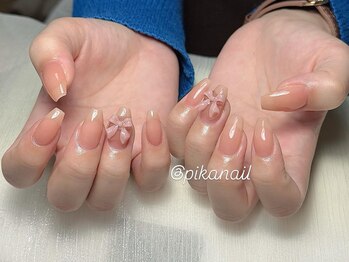 ピカネイル 上野 御徒町(Pika Nail)/シンプルワンカラーピンク