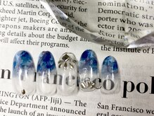 ルナネイル(LUNA NAIL)/ブルーグラデ　サマーネイル