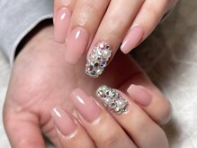 レディグリッター(Lady glitter)/ピンクベージュ&埋め尽くし