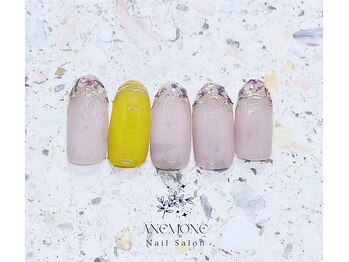 アネモネ(ANEMONE)/ドライフラワーフレンチネイル☆