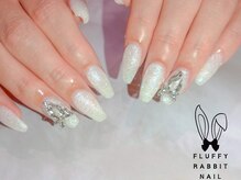 フラッフィーラビットネイル(fluffy rabbit nail)/フラッシュ キラキラ 韓国ネイル