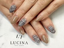 ネイルスタジオ ルキナ(LUCINA)/c-481 大人可愛いツイードネイル