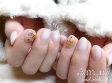 アミュリー ネイル アトリエ(Amury nail atelier)/ホワイトチークネイル♪