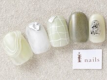 アイネイルズ 三宮店(I nails)/ピスタチオニュアンス￥8000