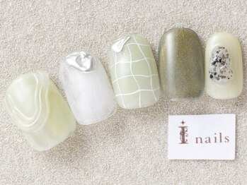 アイネイルズ 三宮店(I nails)/ピスタチオニュアンス¥8000