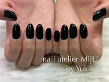 ネイル アトリエ ミジュ(nail atelier MijU)/黒ワンカラー