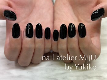 ネイル アトリエ ミジュ(nail atelier MijU)/黒ワンカラー